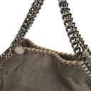 Stella McCartney Falabella Mini Tote Steel Grey Vegan Shaggy Deer Fold Over Bag