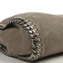 Stella McCartney Falabella Mini Tote Steel Grey Vegan Shaggy Deer Fold Over Bag