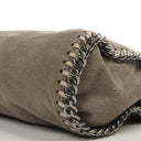 Stella McCartney Falabella Mini Tote Steel Grey Vegan Shaggy Deer Fold Over Bag