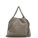 Stella McCartney Falabella Mini Tote Steel Grey Vegan Shaggy Deer Fold Over Bag