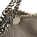 Stella McCartney Falabella Mini Tote Steel Grey Vegan Shaggy Deer Fold Over Bag