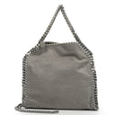 Stella McCartney Falabella Mini Tote Steel Grey Vegan Shaggy Deer Fold Over Bag