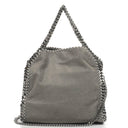 Stella McCartney Falabella Mini Tote Steel Grey Vegan Shaggy Deer Fold Over Bag