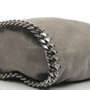 Stella McCartney Falabella Mini Tote Steel Grey Vegan Shaggy Deer Fold Over Bag