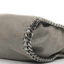 Stella McCartney Falabella Mini Tote Steel Grey Vegan Shaggy Deer Fold Over Bag