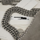 Stella McCartney Falabella Mini Tote Steel Grey Vegan Shaggy Deer Fold Over Bag