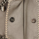 Stella McCartney Falabella Mini Tote Steel Grey Vegan Shaggy Deer Fold Over Bag