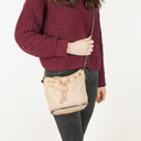 Stella McCartney Falabella Small Powder Shaggy Deer Bucket Bag