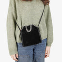 Stella McCartney Falabella Tiny Tote Black Velvet