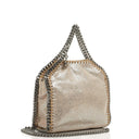Stella McCartney Falabella Tiny Tote Gold Shiny Vegan Shaggy Deer