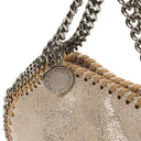 Stella McCartney Falabella Tiny Tote Gold Shiny Vegan Shaggy Deer
