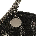 Stella McCartney Falabella Tiny Tote Rhutenium Chamois Shiny Dotted Vegan Shaggy Deer
