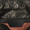 Stella McCartney Falabella Tiny Tote Rhutenium Chamois Shiny Dotted Vegan Shaggy Deer