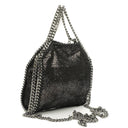 Stella McCartney Falabella Tiny Tote Rhutenium Chamois Shiny Dotted Vegan Shaggy Deer
