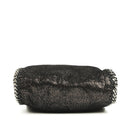 Stella McCartney Falabella Tiny Tote Rhutenium Chamois Shiny Dotted Vegan Shaggy Deer