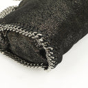 Stella McCartney Falabella Tiny Tote Rhutenium Chamois Shiny Dotted Vegan Shaggy Deer