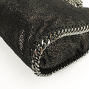 Stella McCartney Falabella Tiny Tote Rhutenium Chamois Shiny Dotted Vegan Shaggy Deer
