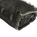 Stella McCartney Falabella Tiny Tote Rhutenium Chamois Shiny Dotted Vegan Shaggy Deer