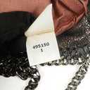 Stella McCartney Falabella Tiny Tote Rhutenium Chamois Shiny Dotted Vegan Shaggy Deer