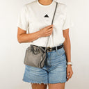 Stella McCartney Falabella Tiny Tote Steel Grey Vegan Shaggy Deer