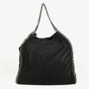 Stella McCartney Falabella Tote Black Vegan Shaggy Deer Fold Over Bag