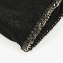 Stella McCartney Falabella Tote Black Vegan Shaggy Deer Fold Over Bag