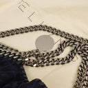 Stella McCartney Falabella Tote Blue Leopard Print Vegan Shaggy Deer Fold Over Bag
