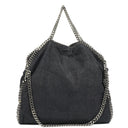 Stella McCartney Falabella Tote Dark Navy Vegan Shaggy Deer Fold Over Bag