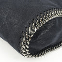 Stella McCartney Falabella Tote Dark Navy Vegan Shaggy Deer Fold Over Bag