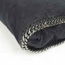 Stella McCartney Falabella Tote Dark Navy Vegan Shaggy Deer Fold Over Bag