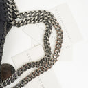 Stella McCartney Falabella Tote Dark Navy Vegan Shaggy Deer Fold Over Bag