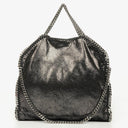 Stella McCartney Falabella Tote Rhutenium Chamois Shiny Dotted Vegan Shaggy Deer
