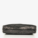 Stella McCartney Falabella Tote Rhutenium Chamois Shiny Dotted Vegan Shaggy Deer