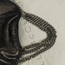 Stella McCartney Falabella Tote Rhutenium Chamois Shiny Dotted Vegan Shaggy Deer