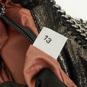 Stella McCartney Falabella Tote Rhutenium Chamois Shiny Dotted Vegan Shaggy Deer