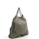 Stella McCartney Falabella Tote Steel Grey Vegan Shaggy Deer Fold Over Bag