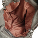 Stella McCartney Falabella Tote Steel Grey Vegan Shaggy Deer Fold Over Bag
