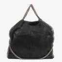 Stella McCartney Lady Tote Falabella Black Vegan Shaggy Deer Fold Over Bag