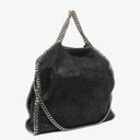 Stella McCartney Lady Tote Falabella Black Vegan Shaggy Deer Fold Over Bag