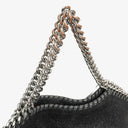 Stella McCartney Lady Tote Falabella Black Vegan Shaggy Deer Fold Over Bag