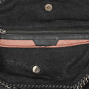 Stella McCartney Lady Tote Falabella Black Vegan Shaggy Deer Fold Over Bag