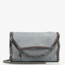 Stella McCartney Mini Falabella Shoulder Bag Azzurro Vegan Shaggy Deer