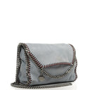 Stella McCartney Mini Falabella Shoulder Bag Azzurro Vegan Shaggy Deer