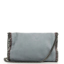 Stella McCartney Mini Falabella Shoulder Bag Azzurro Vegan Shaggy Deer