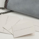 Stella McCartney Mini Falabella Shoulder Bag Azzurro Vegan Shaggy Deer