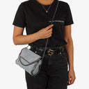 Stella McCartney Mini Falabella Shoulder Bag Azzurro Vegan Shaggy Deer