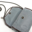Stella McCartney Mini Falabella Shoulder Bag Azzurro Vegan Shaggy Deer