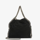Stella McCartney Mini Tote Falabella Black Vegan Shaggy Deer Fold Over Bag