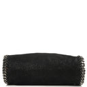 Stella McCartney Mini Tote Falabella Black Vegan Shaggy Deer Fold Over Bag