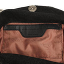 Stella McCartney Mini Tote Falabella Black Vegan Shaggy Deer Fold Over Bag